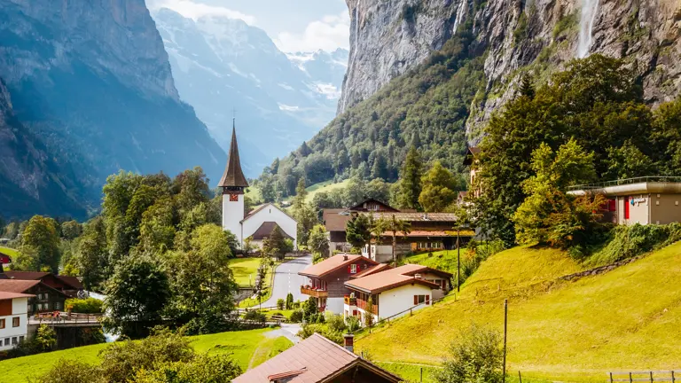 A scenic view of a landscape