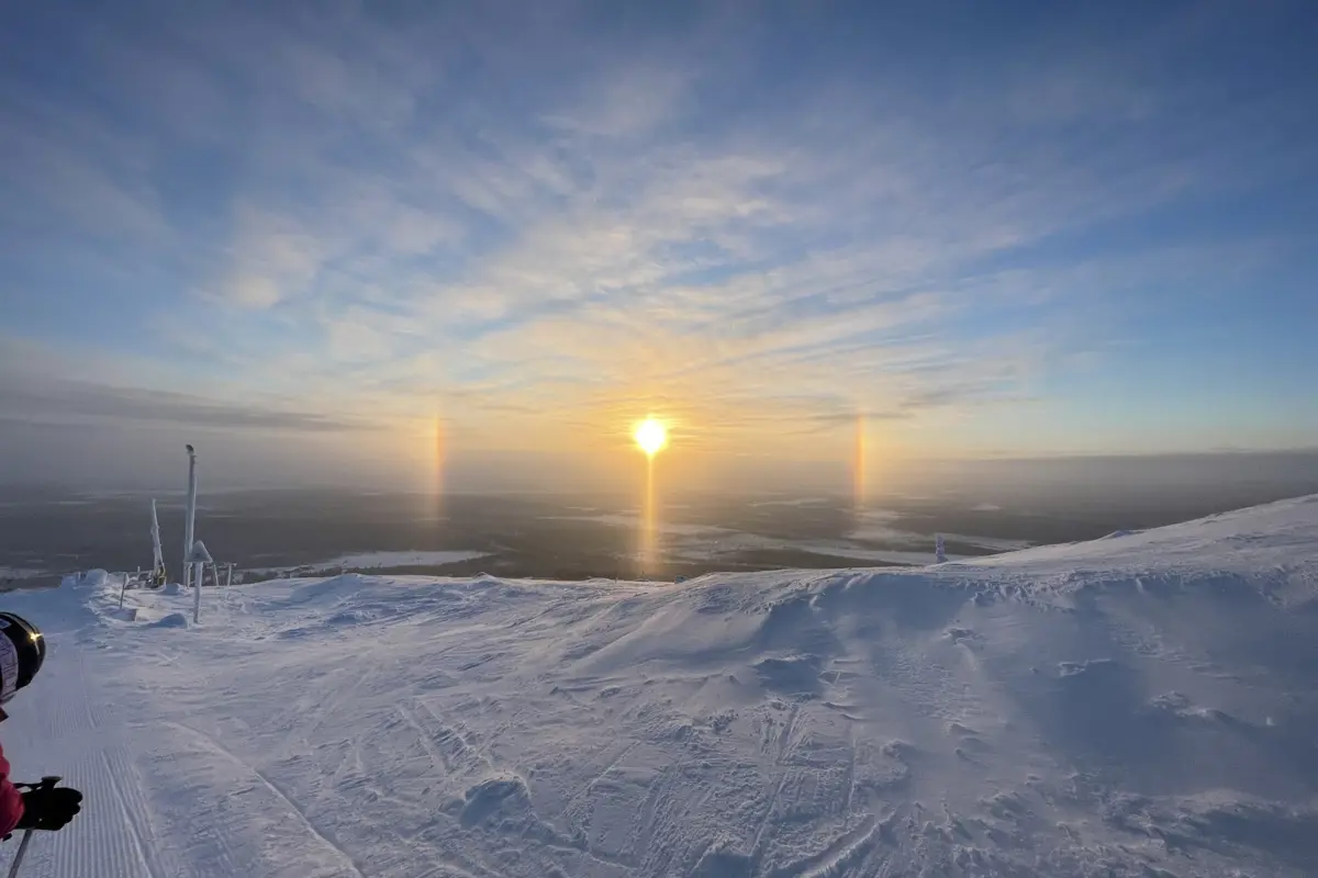 Skiing Levi Vertical Rainbows