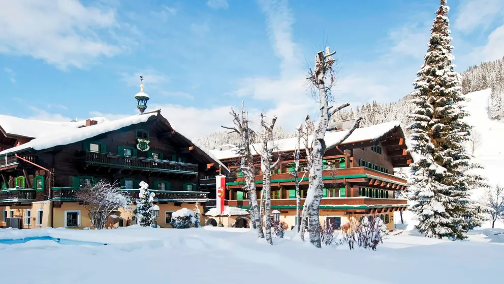 Hotel Unterhof Filzmoos Exterior Winter