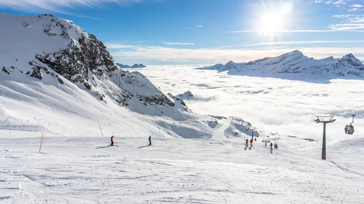 Skiing Above the Clouds