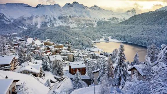St Moritz Switzerland Resort Image And Lake