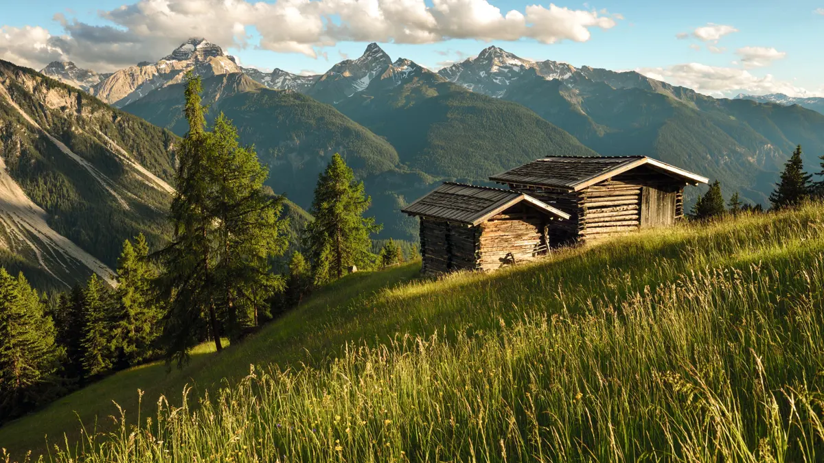 Davos mountain huts at Wiesner Alp
