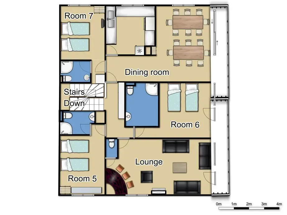 Chalet Les Arolles Tignes First Floor Floorplan