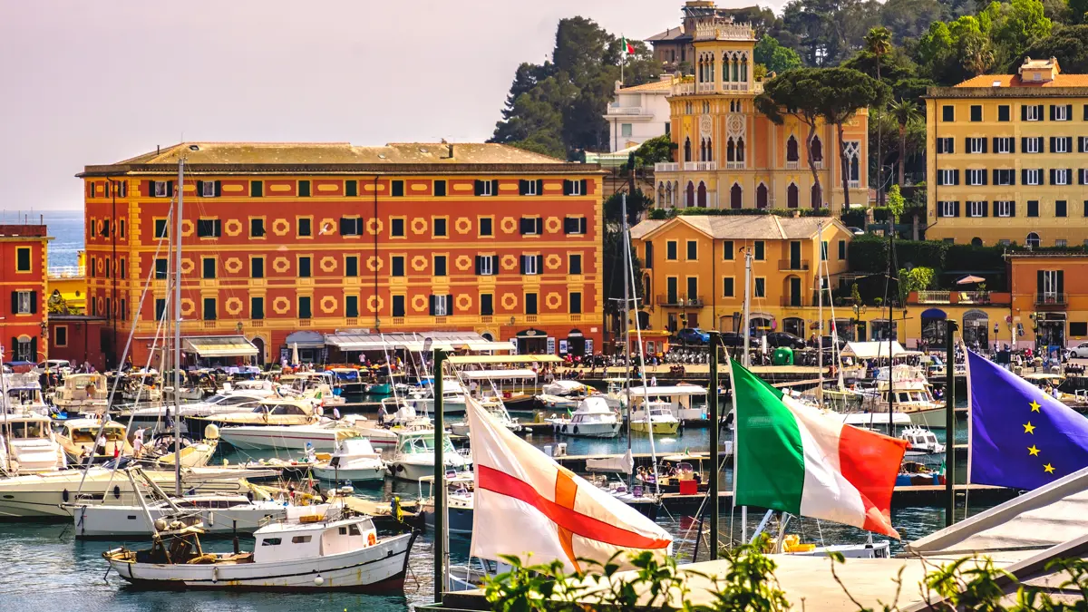 Santa Margherita, Liguria, Harbour & St George's Cross