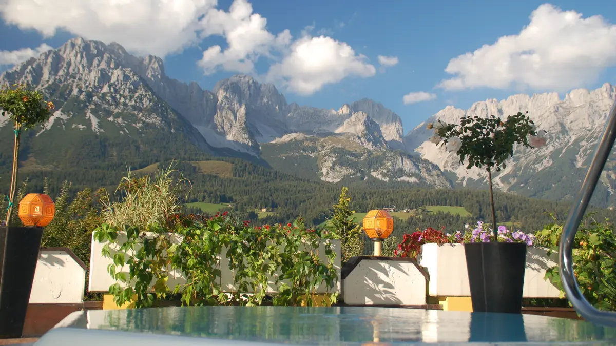 Hotel Hochfilzer Ellmau View From Whirlpool