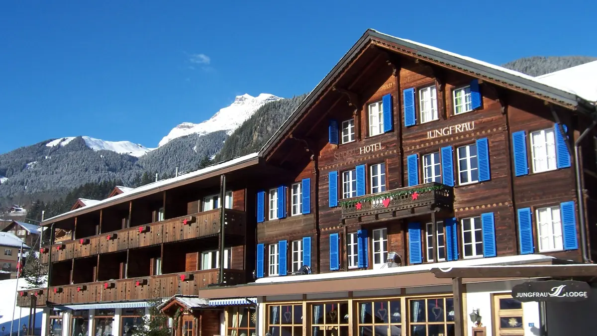 Hotel Jungfrau Lodge Grindelwald Winter Exterior