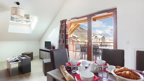 Standard apartment lounge and dining area