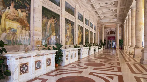 Marble corridor in Montecatini Terme