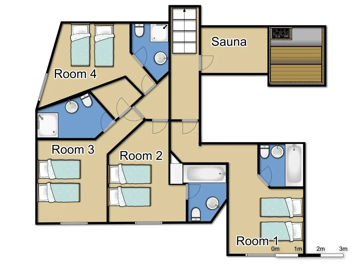 Chalet La Rocheure Valdisere Lower Floor Plan