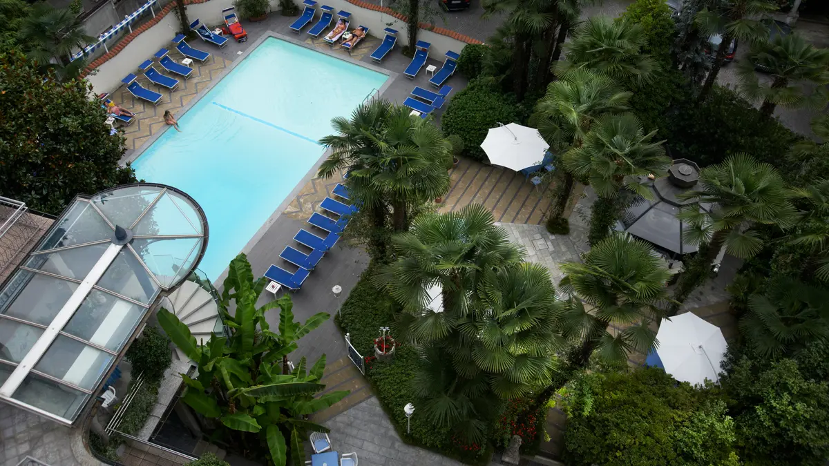 Hotel Astoria Stresa Aerial Pool